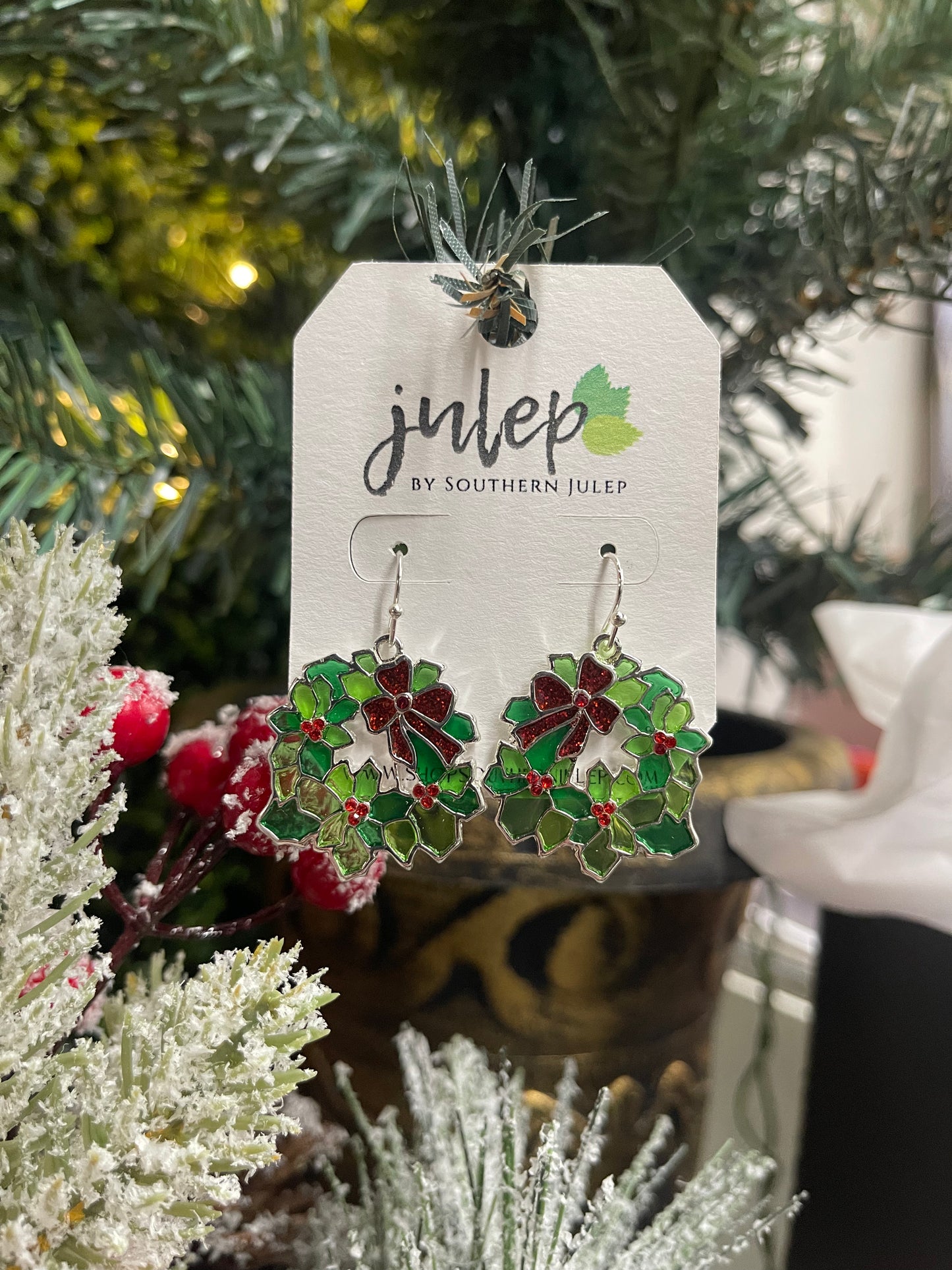 The Stained Glass Wreath Earrings