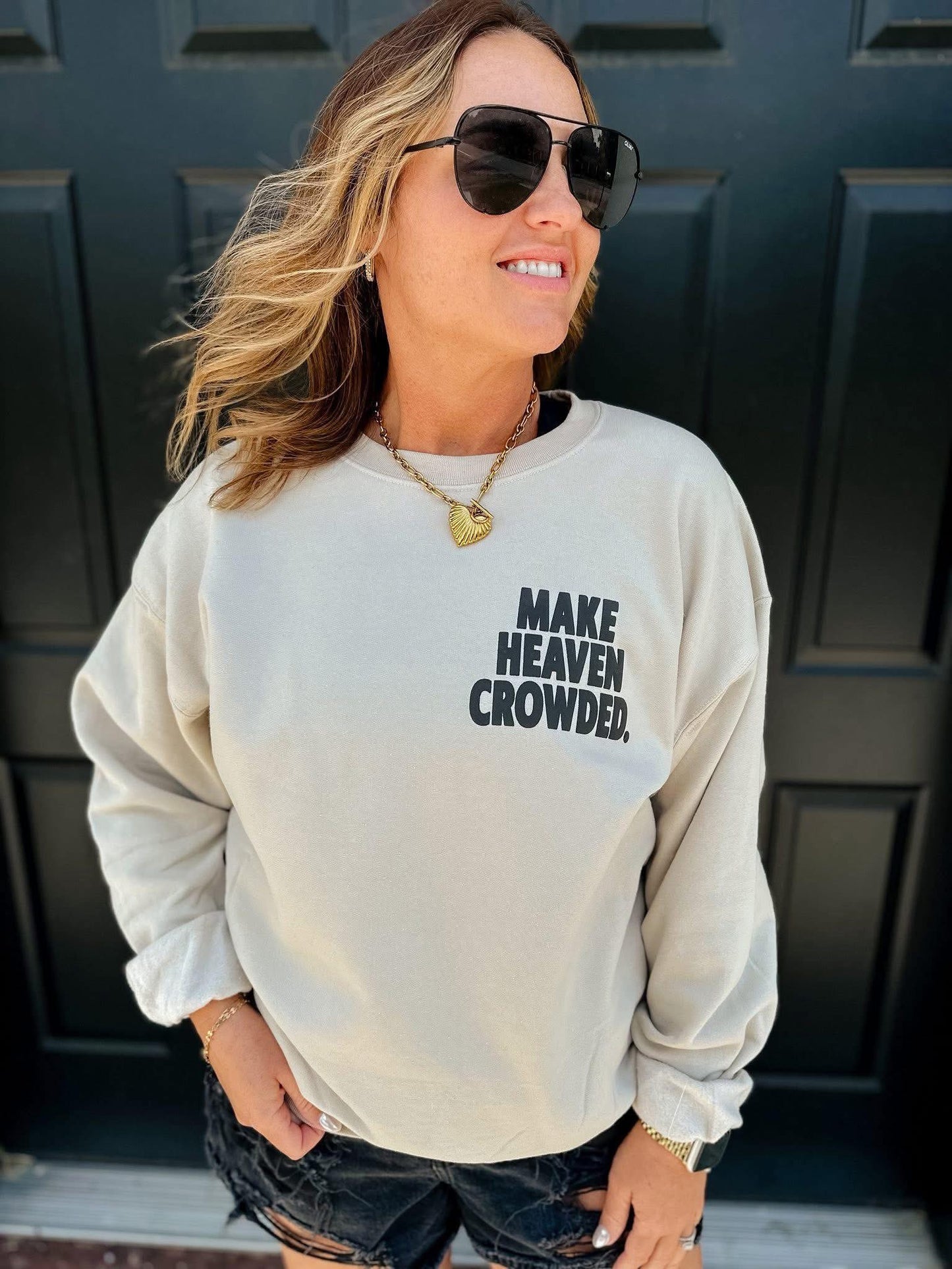 The Make Heaven Crowded Sweatshirt - Sand