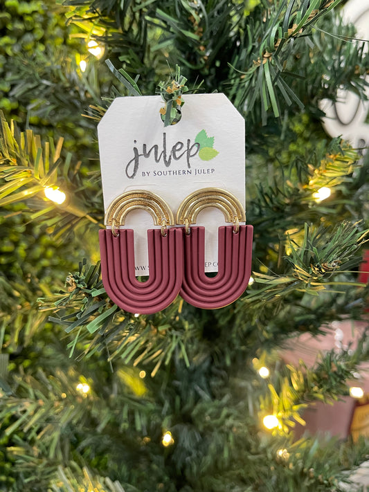 The Tailynn Earrings - Burgundy