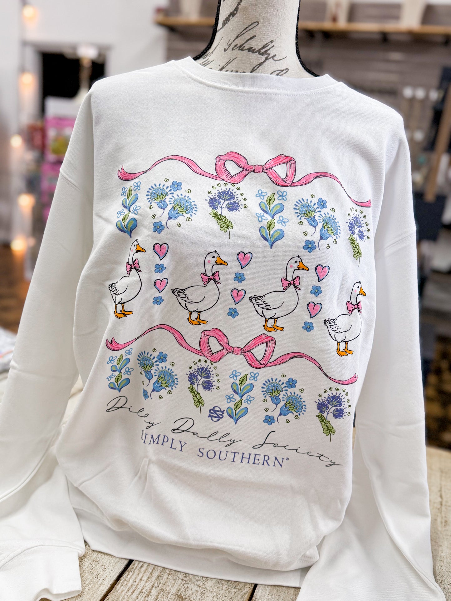 Simply Southern - Dilly Dally Society Goose Crewneck - 2025