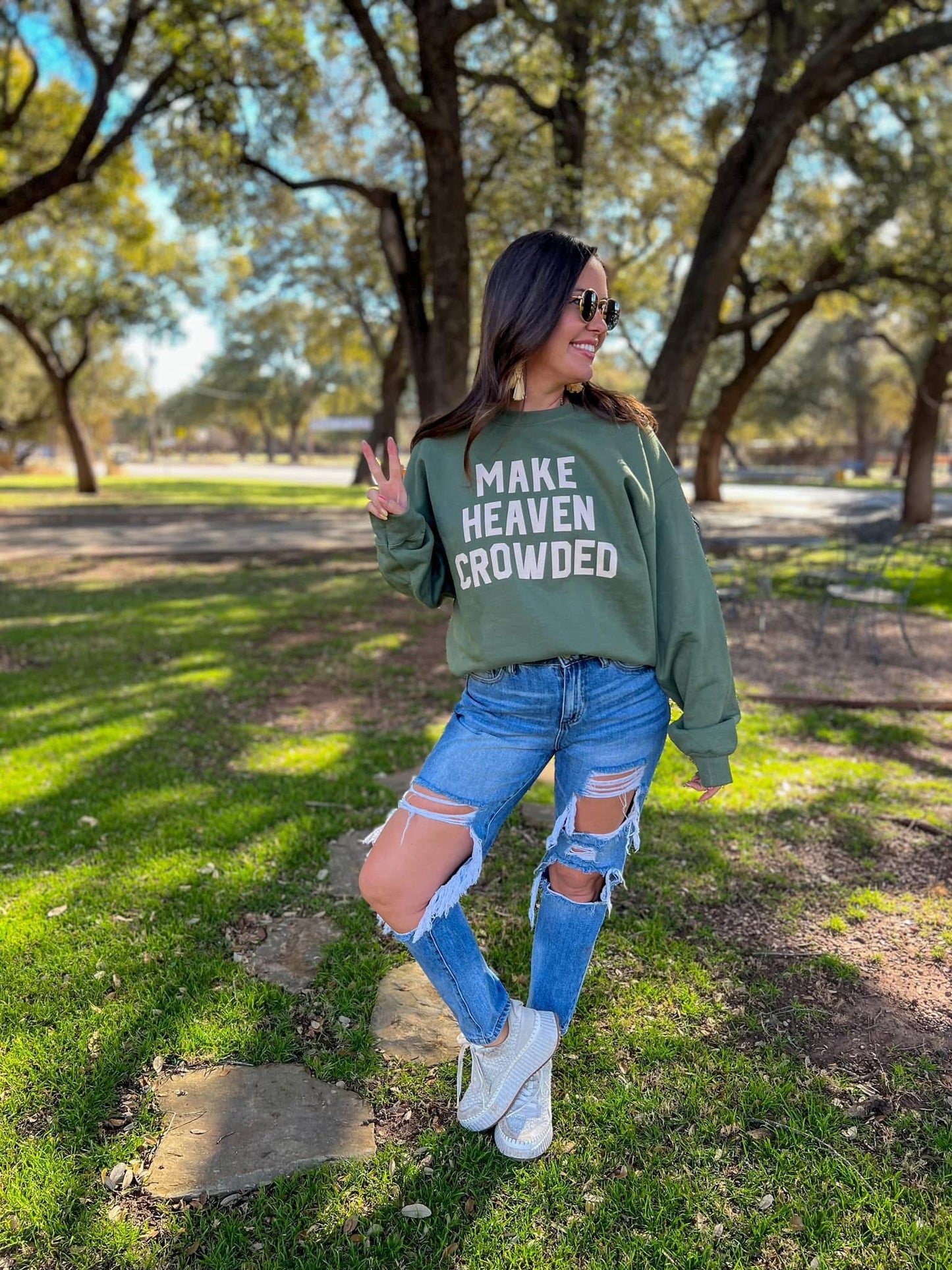 The Make Heaven Crowded Sweatshirt - Olive