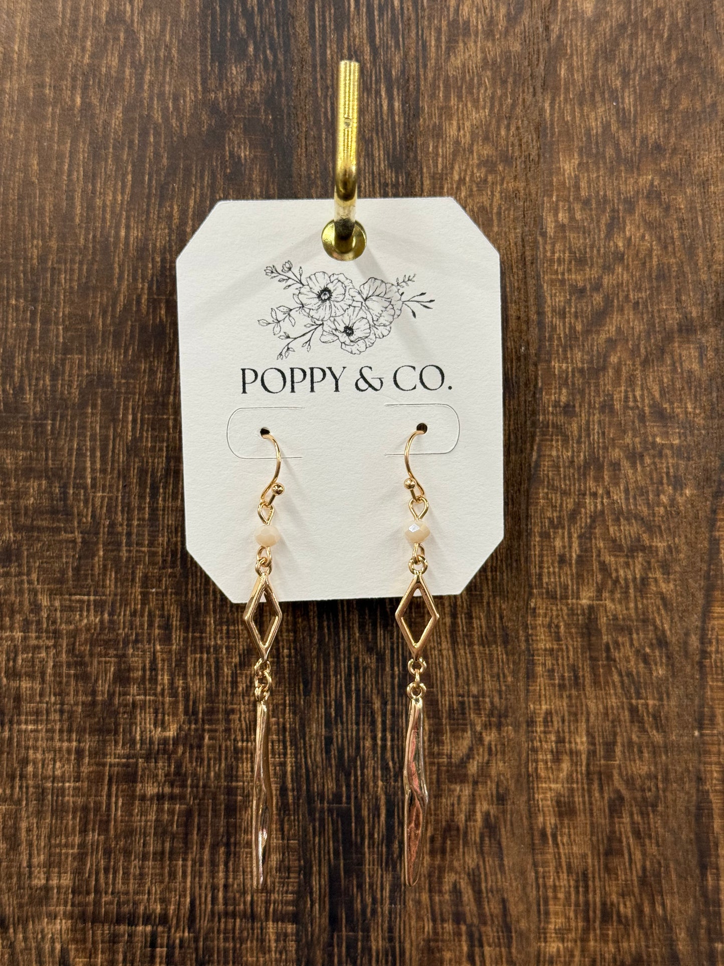 The Amy Earrings - Natural/Gold