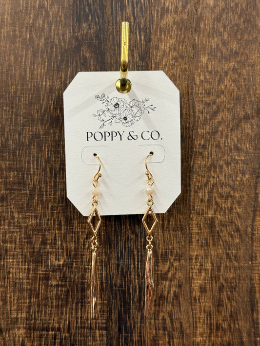 The Amy Earrings - Natural/Gold