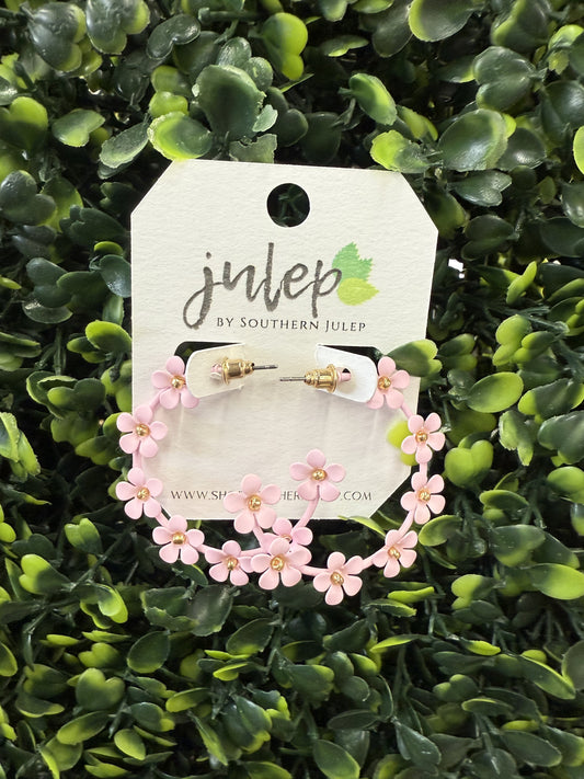 The Flora Earrings - Pink