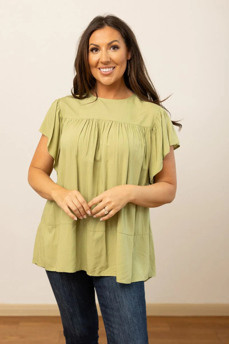 The Justine Top - Sage