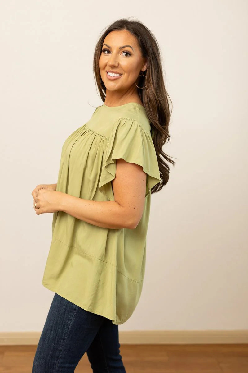 The Justine Top - Sage