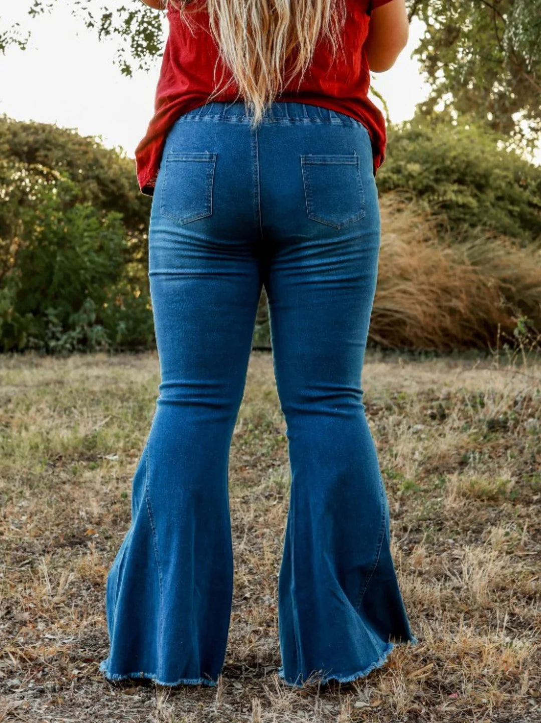 The Jolene Mid-Wash High Flare Jeans