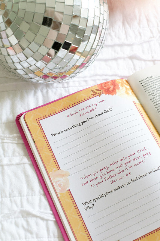 My Bible SKJV for Girls : Pink and Gold Florals