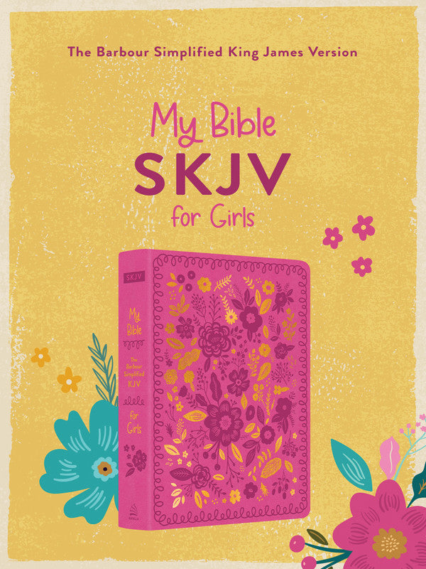 My Bible SKJV for Girls : Pink and Gold Florals