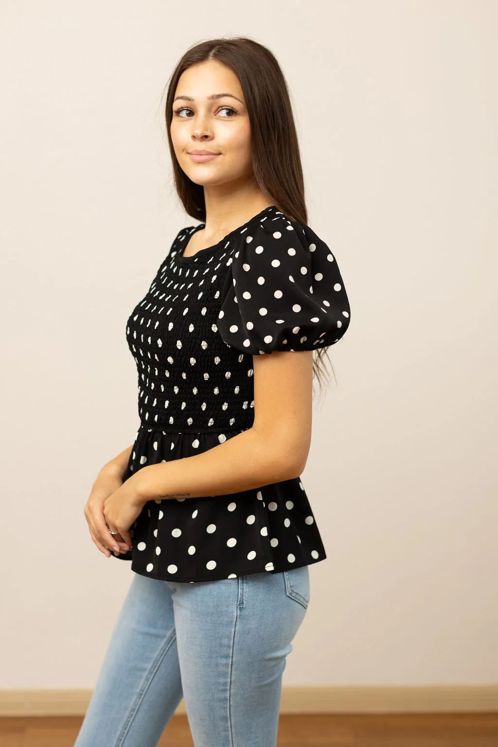 The Ayden Polka Dot Blouse