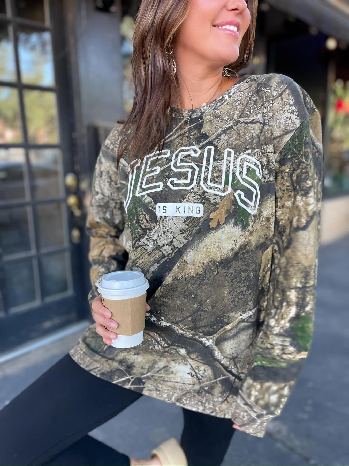 The Jesus is King Camo Tee