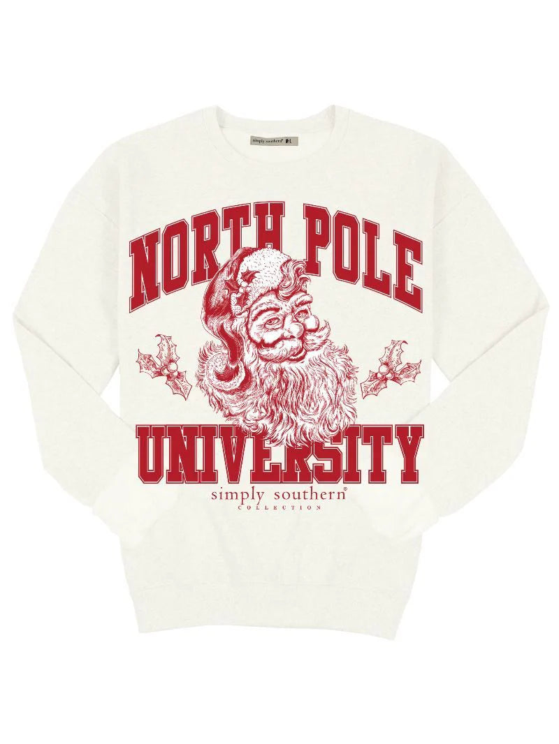 Simply Southern - North Pole Crewneck - White