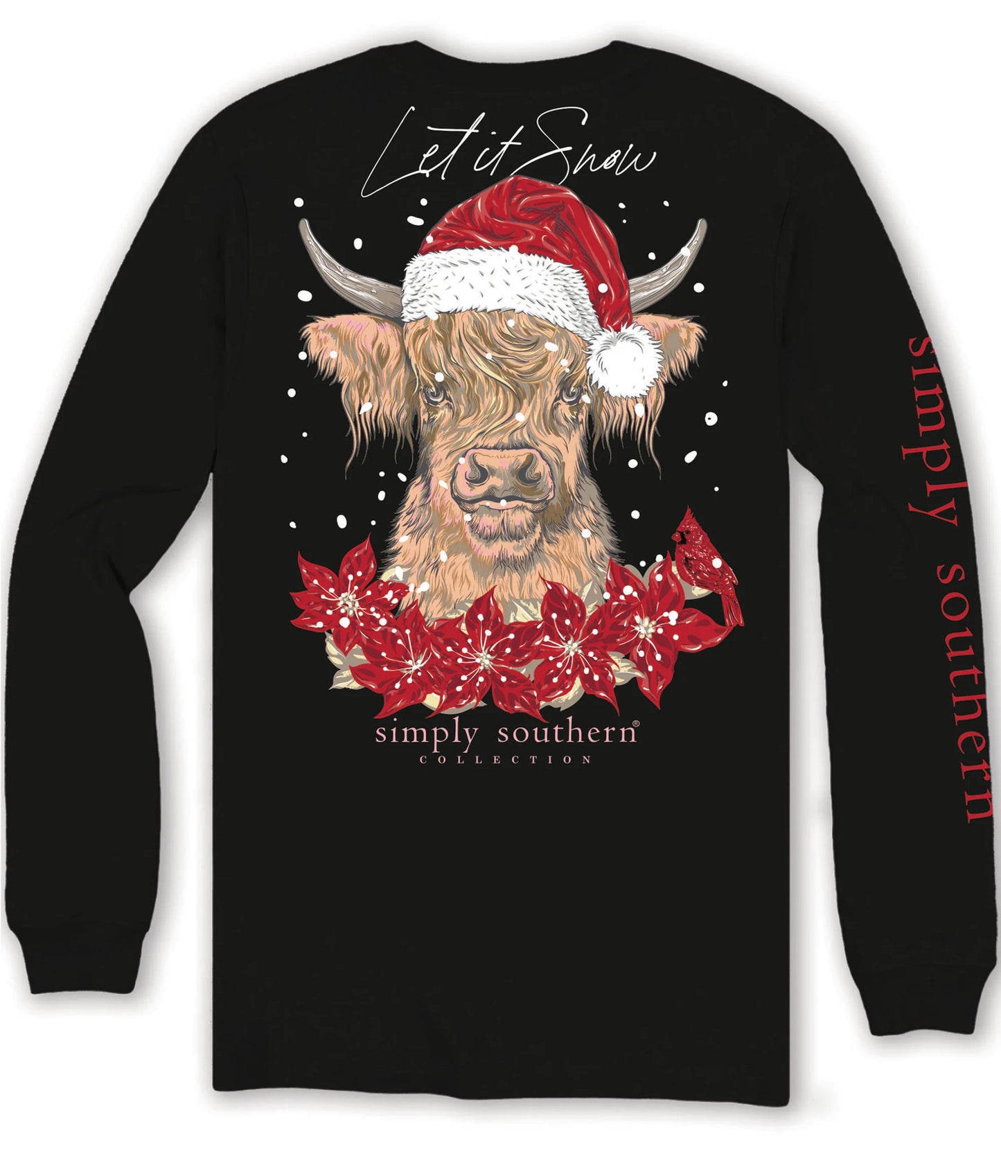 Simply Southern - Let It Snow Cow Long Sleeve TEE