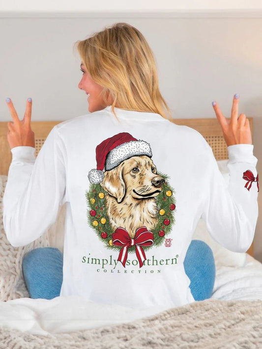 Simply Southern - Santa Dog - Long Sleeve