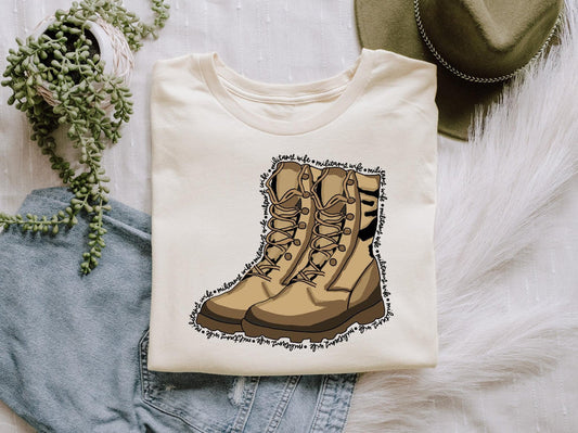 PREORDER - Military Wife Boots Graphic Tee