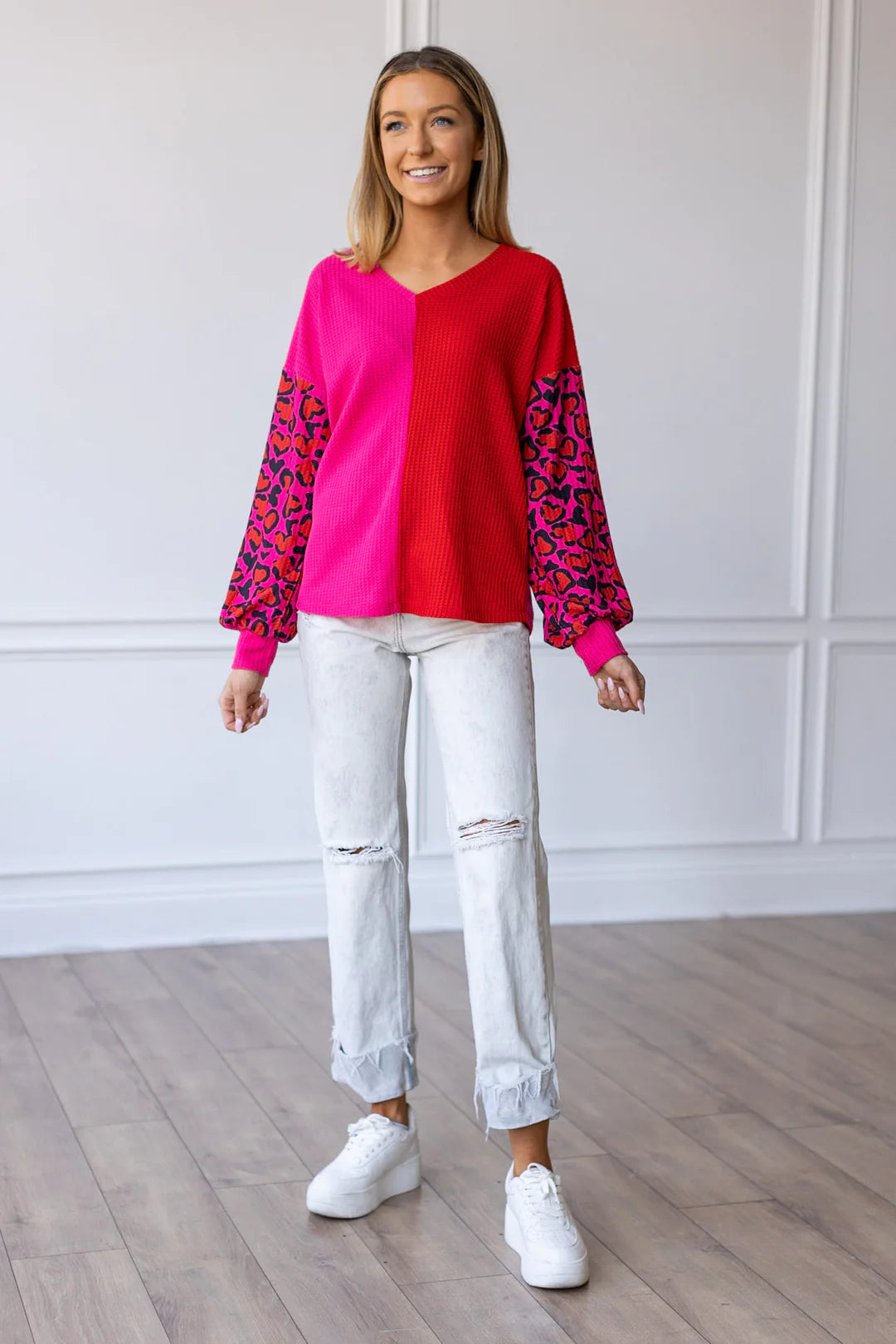 The Wild Romance Waffle Knit Top