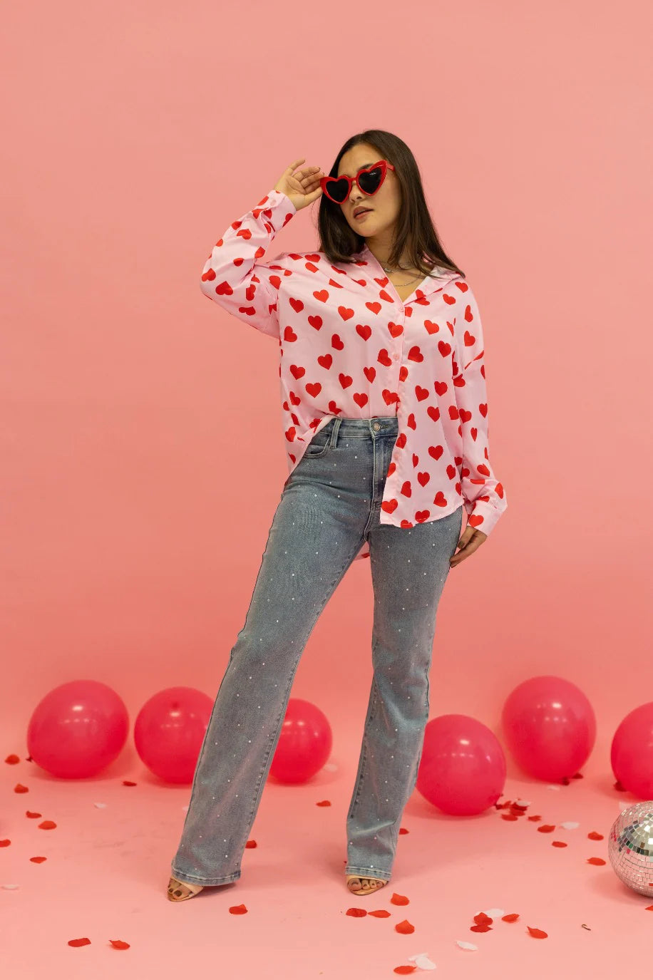 The Sweetheart Button Up Top