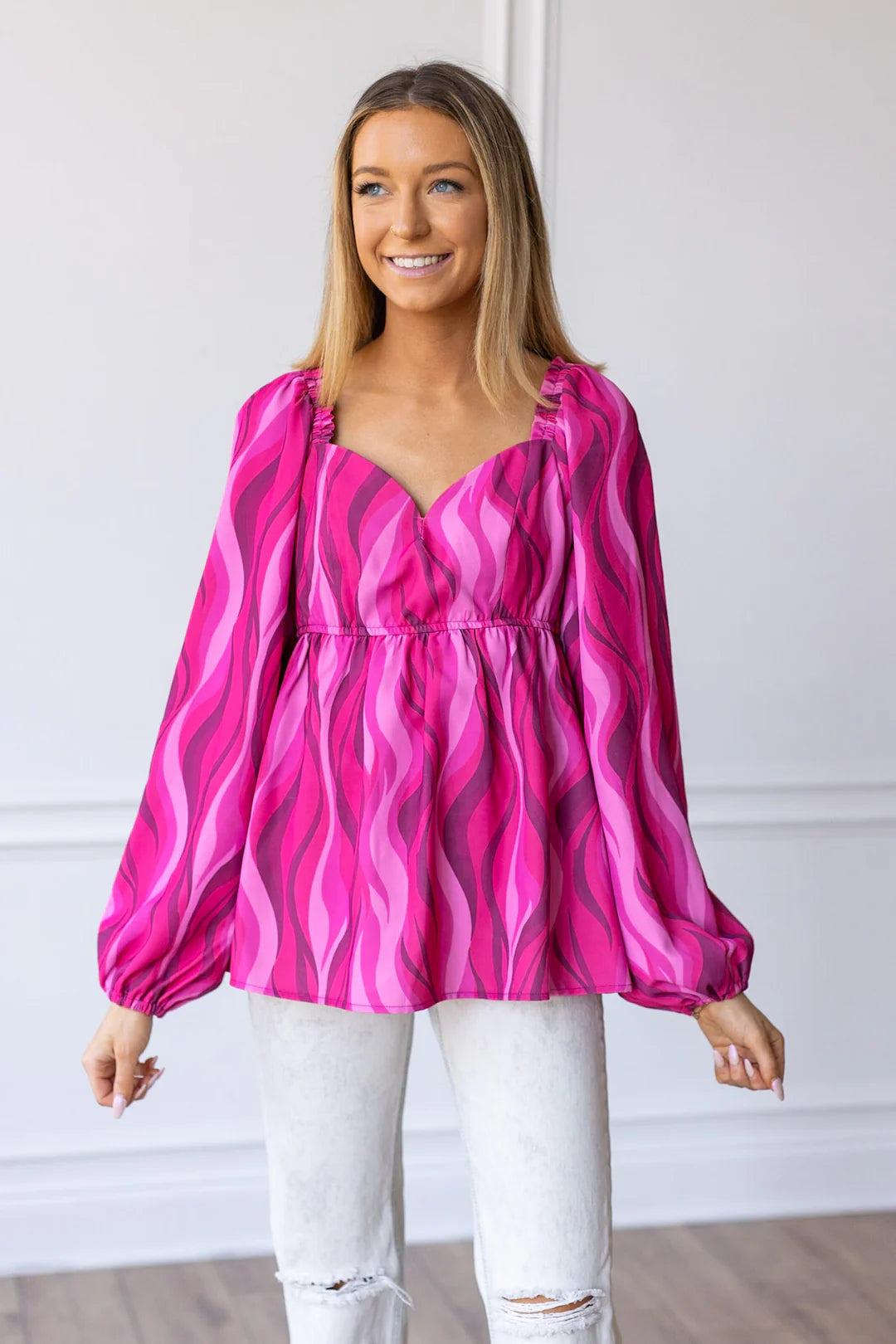 The Flirty in Fuchsia Top