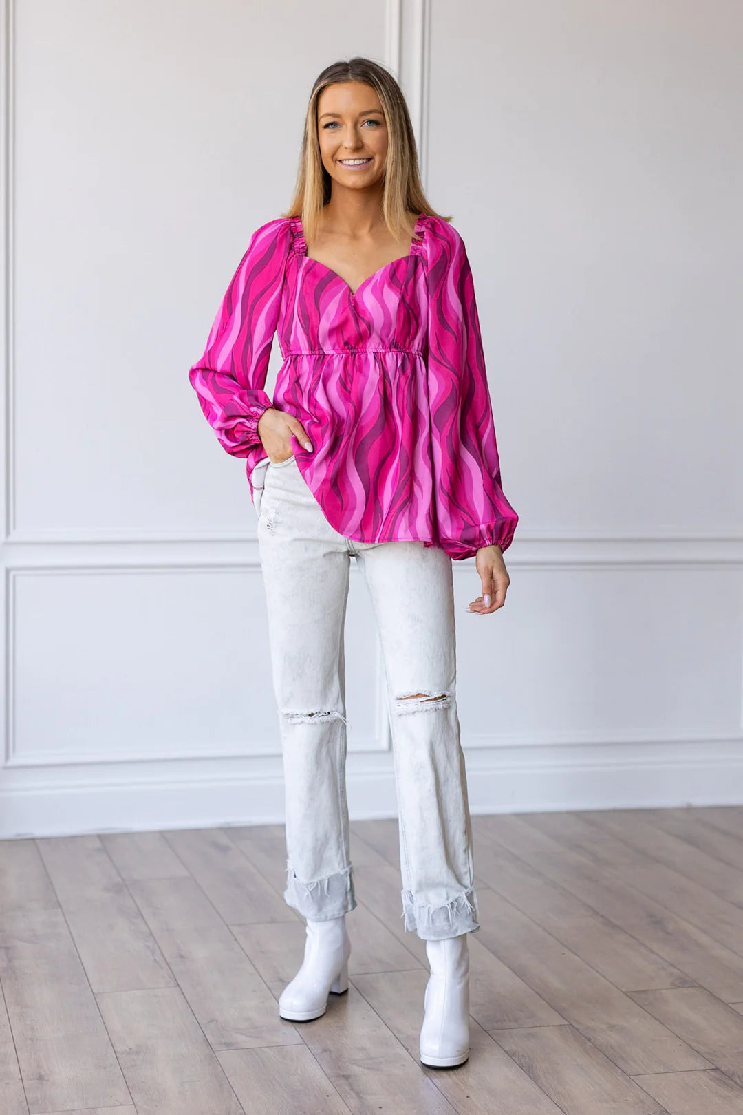 The Flirty in Fuchsia Top