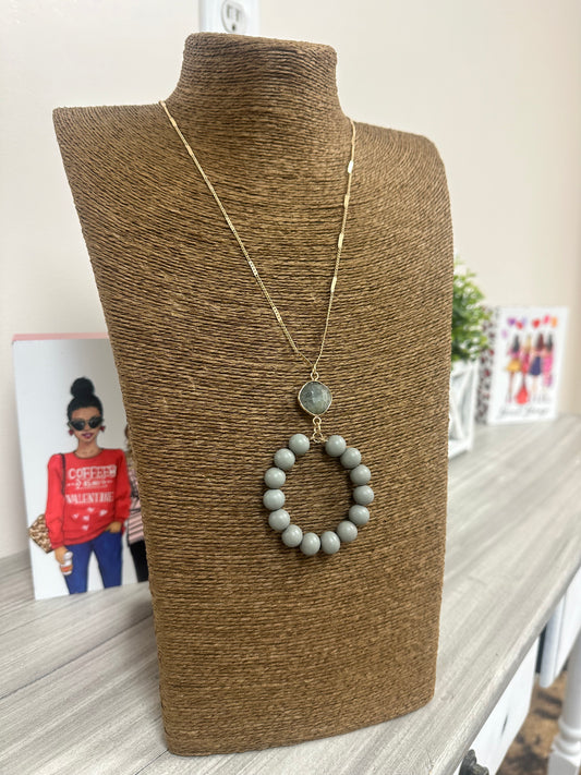 The Emmie Necklace - Grey