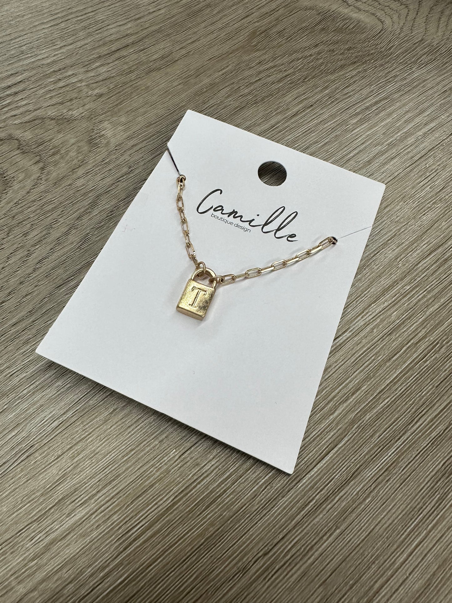 The Lock Initial Necklace - ASST.
