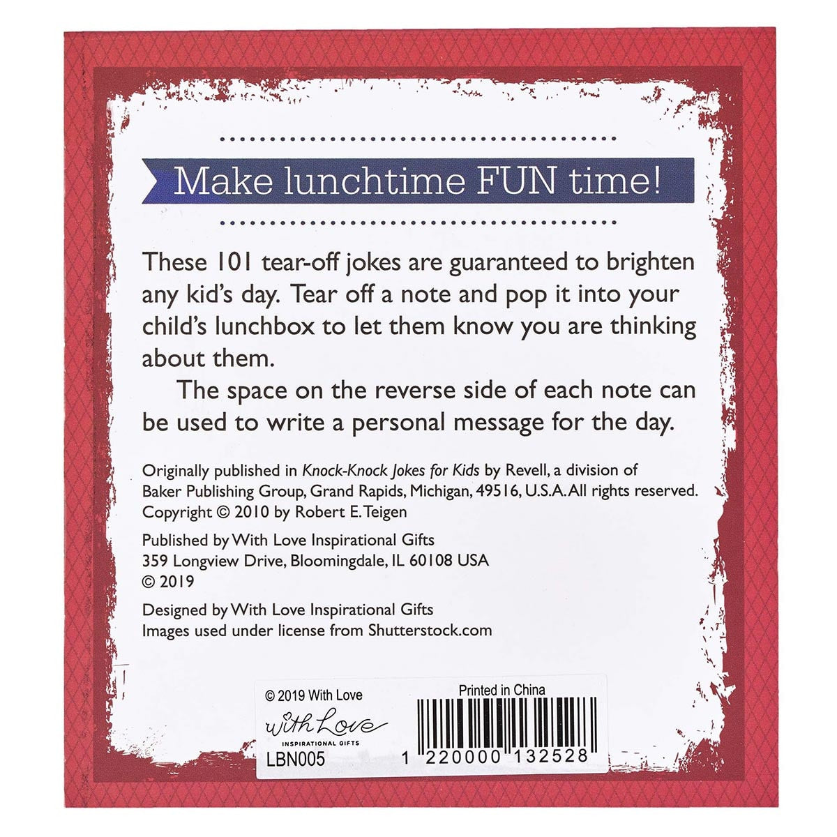 101 Tear-Off Lunchbox Notes - Knock-Knock Jokes for Kids