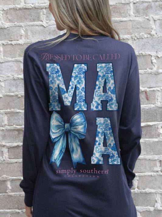 Simply Southern - Blessed to be Called Mama Long Sleeve Tee - 2024