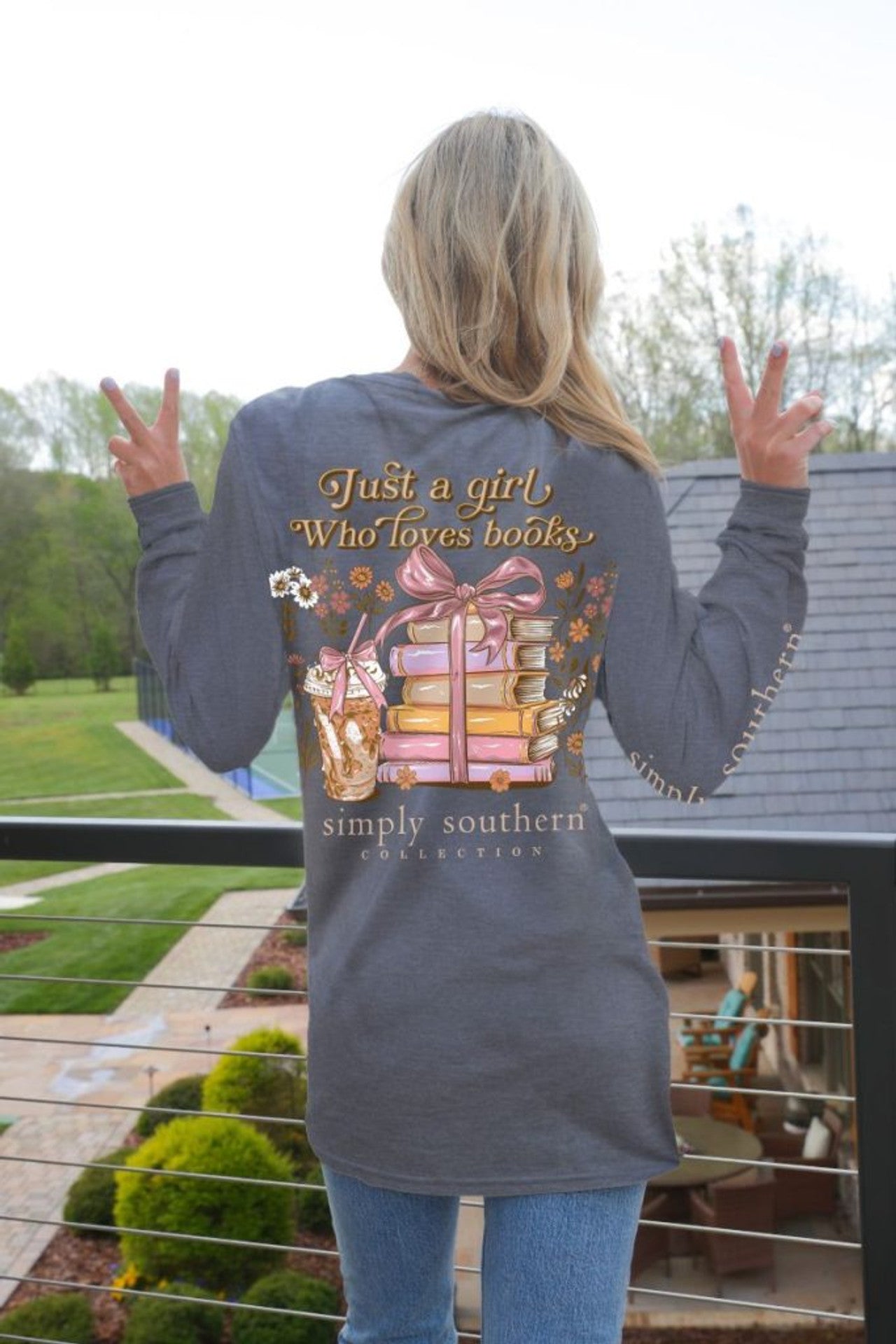 Simply Southern - Just a Girl Who Loves Books Long Sleeve Tee - 2024