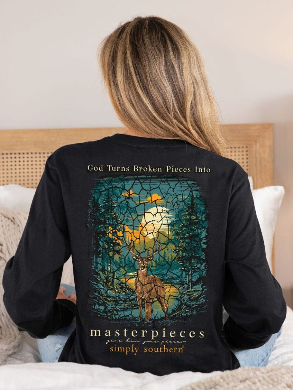 Simply Southern - God Turns Broken Pieces Into Masterpieces Long Sleeve Tee - 2024