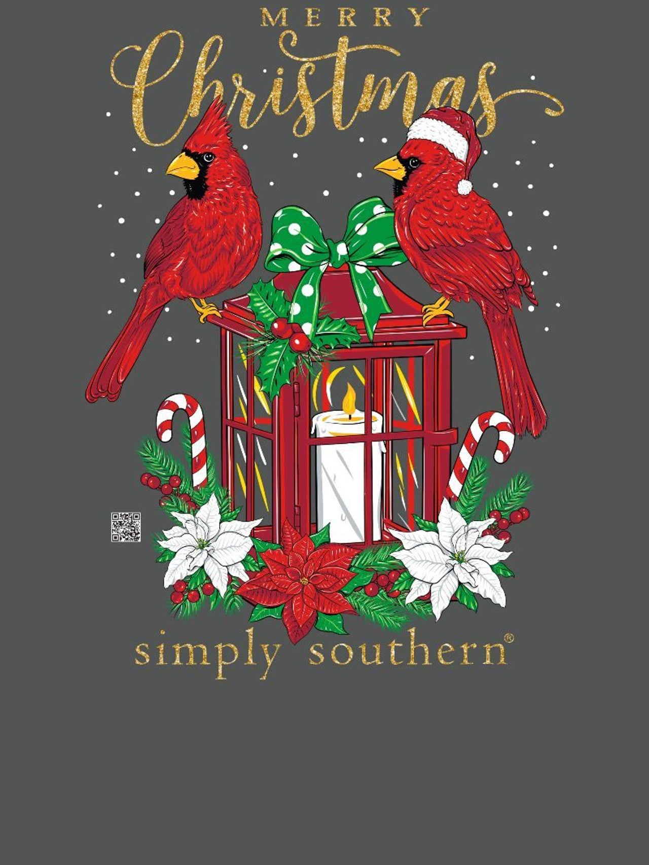 FINAL SALE - Simply Southern - Merry Christmas Cardinal Long Sleeve Tee