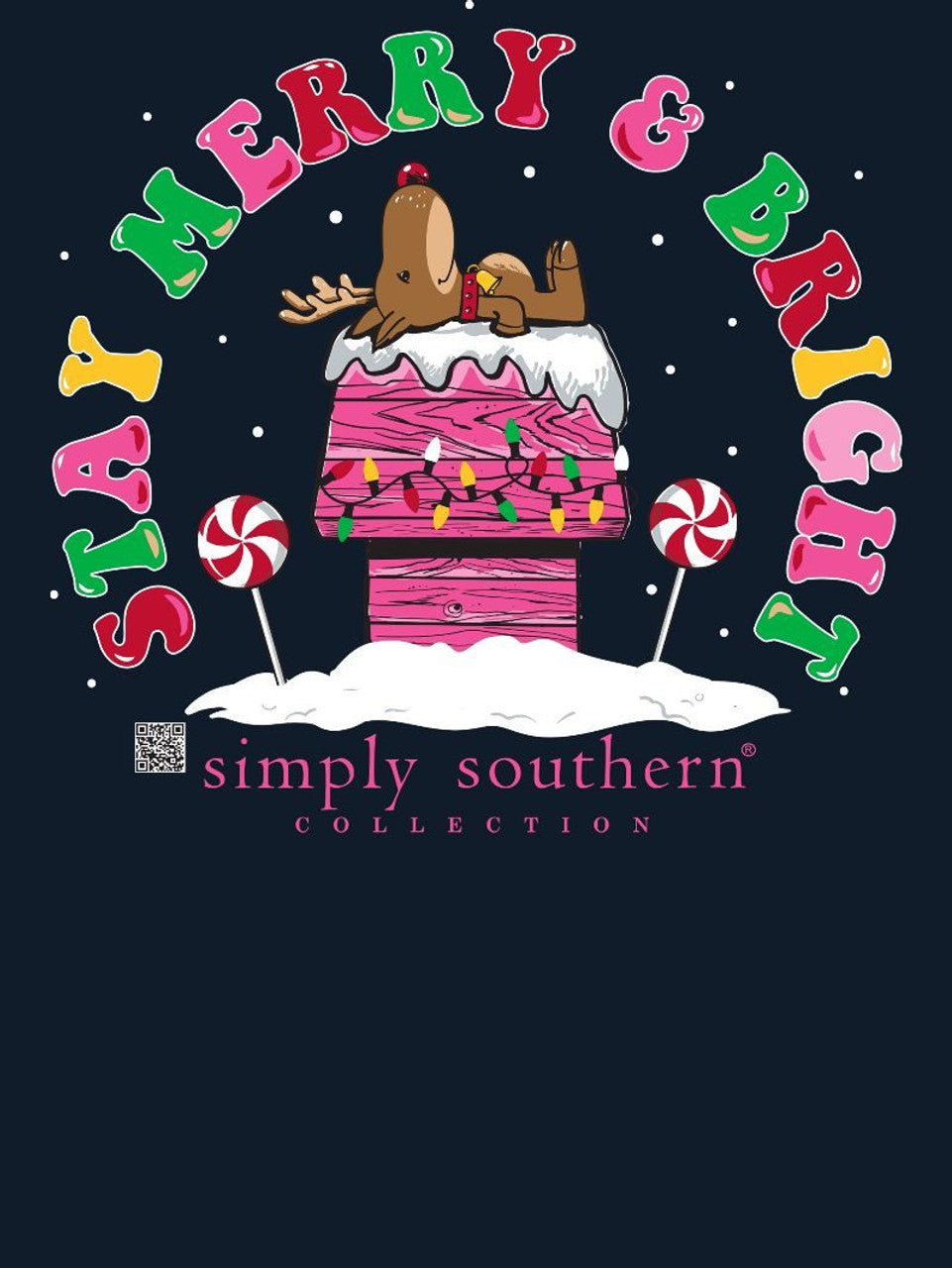 FINAL SALE - YOUTH - Simply Southern - Stay Merry & Bright Long Sleeve Tee