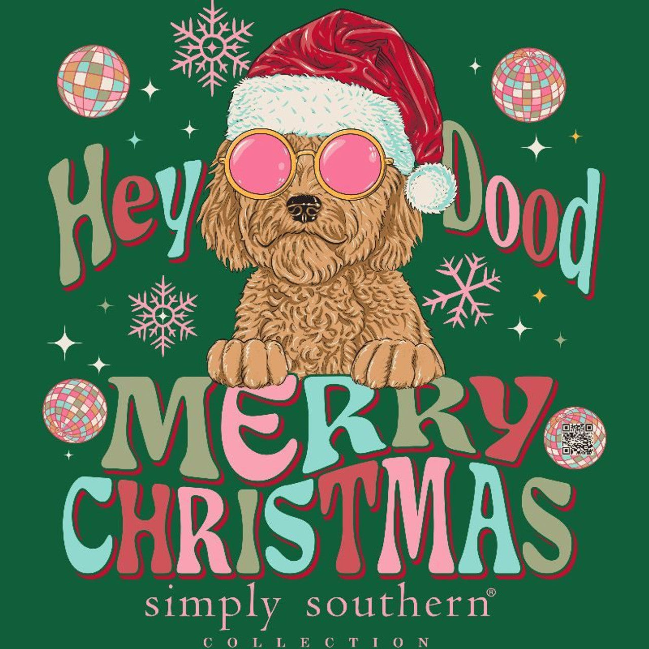 FINAL SALE - Simply Southern - Hey Dood Merry Christmas Long Sleeve Tee