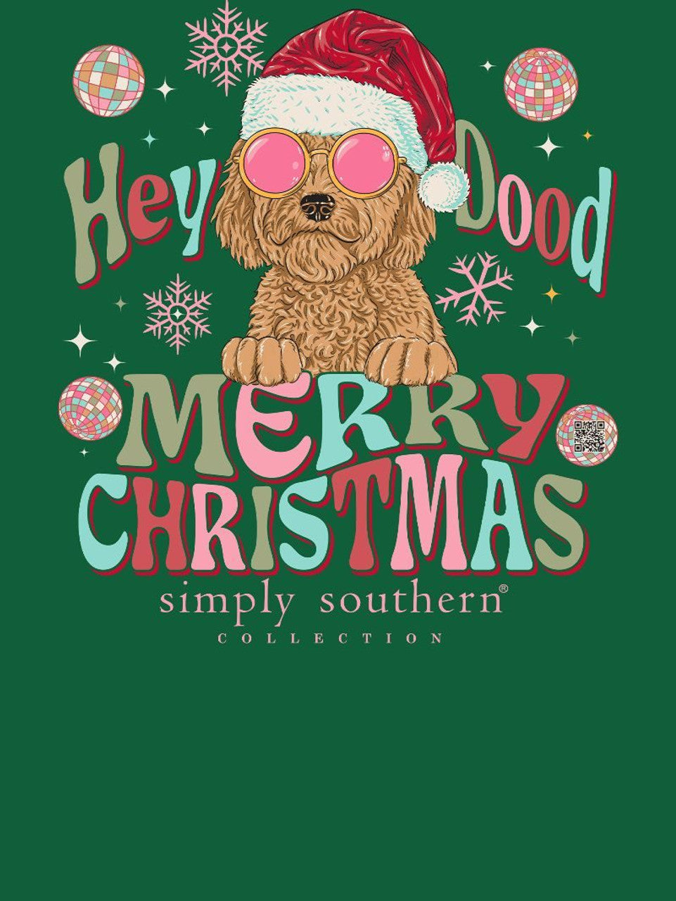 FINAL SALE - YOUTH - Simply Southern - Hey Dood Merry Christmas Long Sleeve Tee