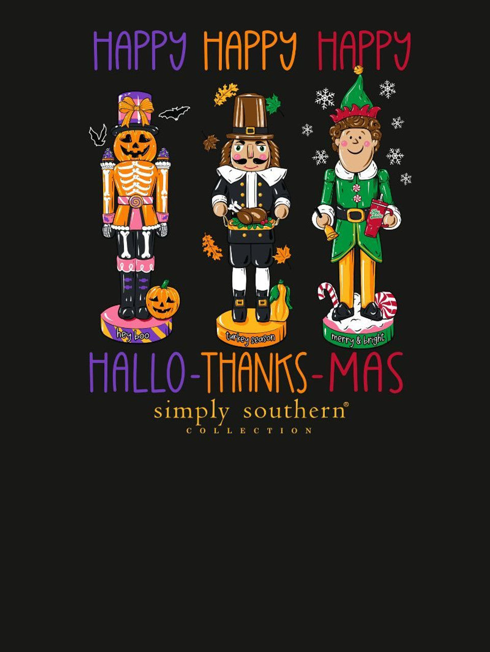 Simply Southern - Happy Hallo-Thanks-Mas Long Sleeve Tee - 2024