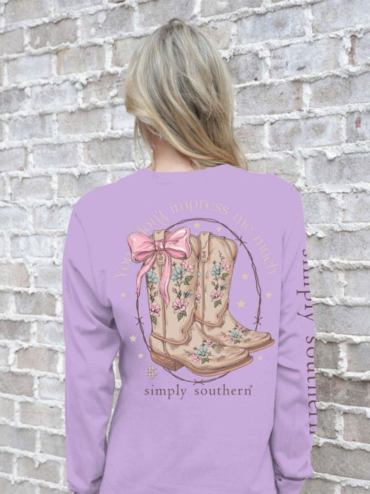 Simply Southern - You Don't Impress Me Much Long Sleeve Tee - 2024