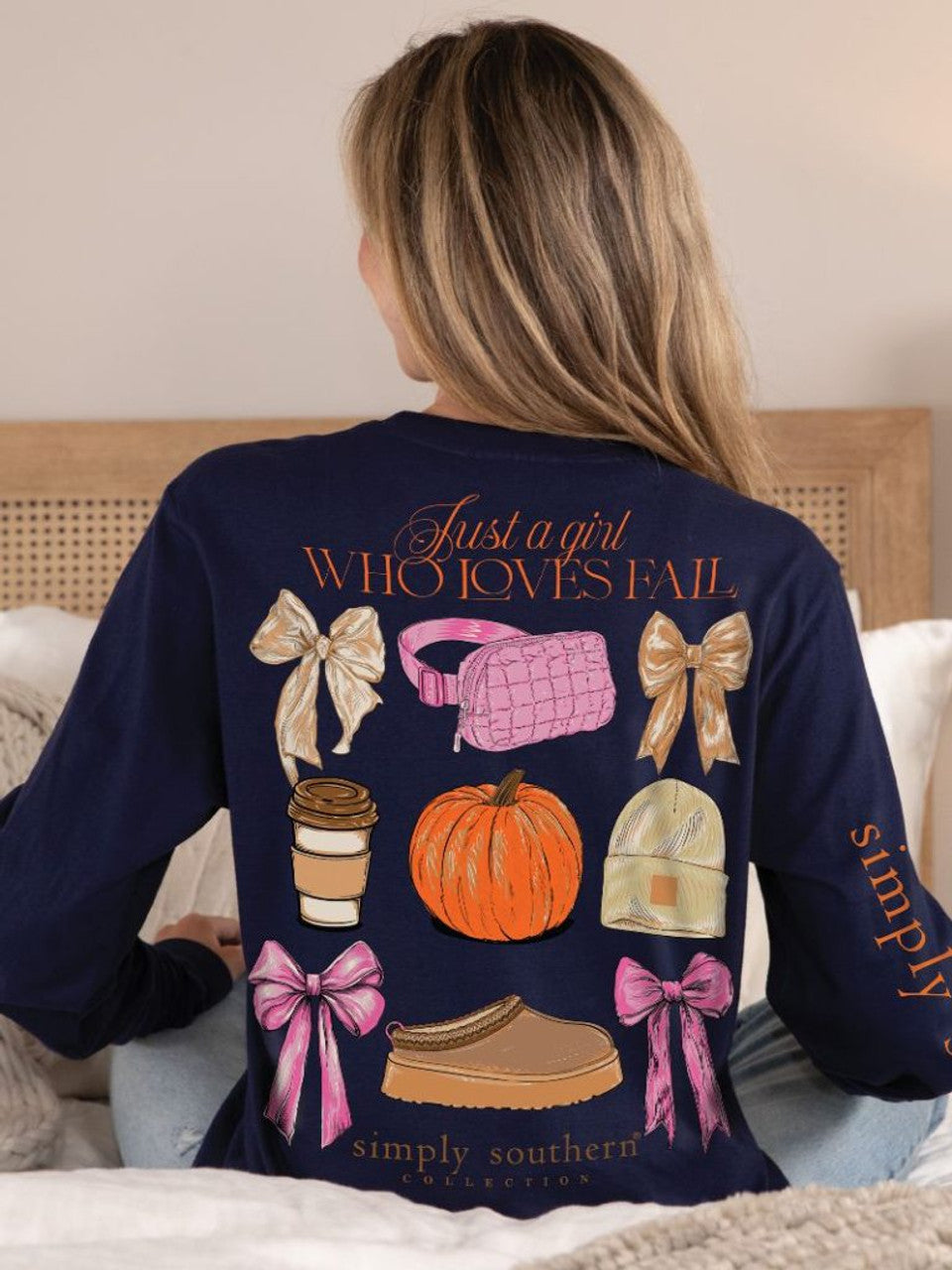 Simply Southern - Just a Girl Who Loves Fall Long Sleeve Tee - 2024