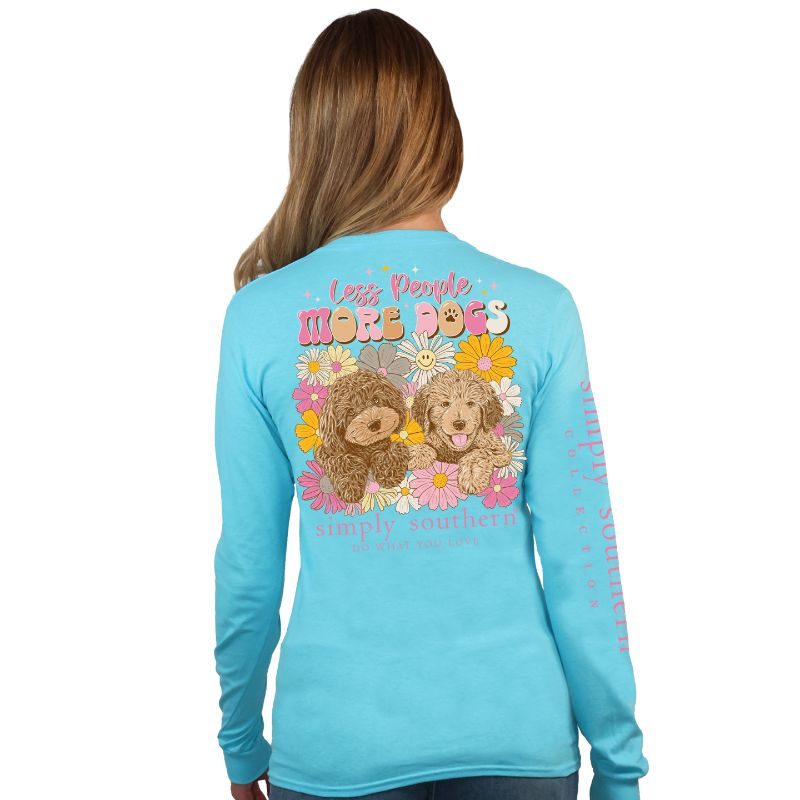 FINAL SALE - Simply Southern - Less People More Dogs Long Sleeve Tee