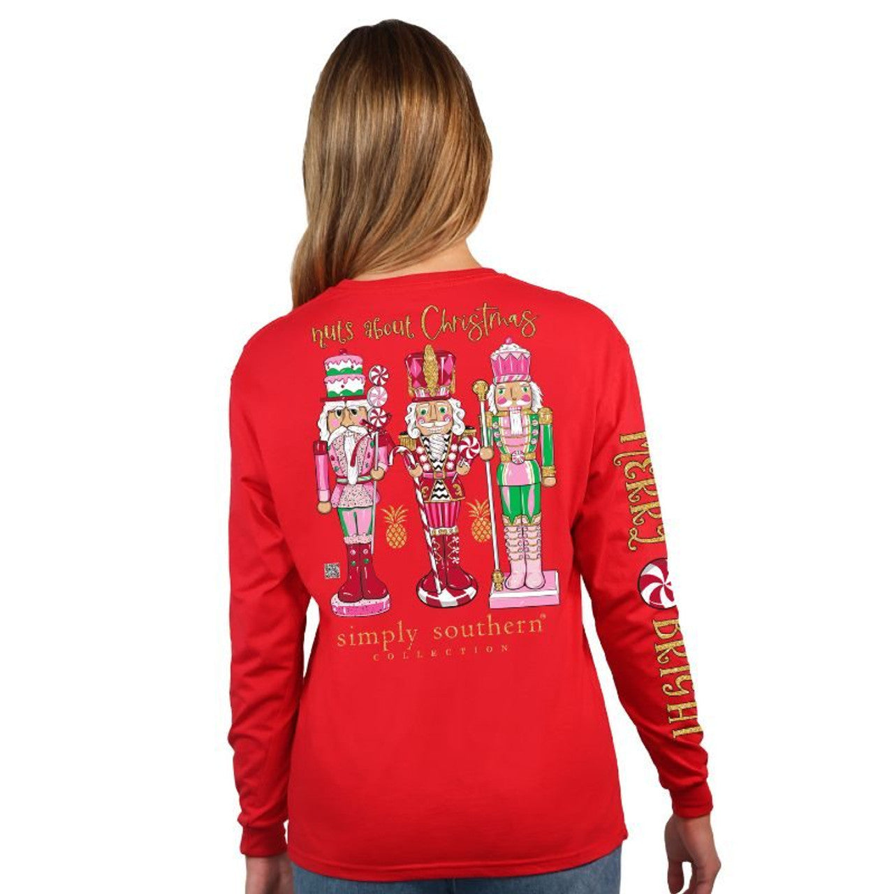 FINAL SALE - Simply Southern - Nuts About Christmas Long Sleeve Tee