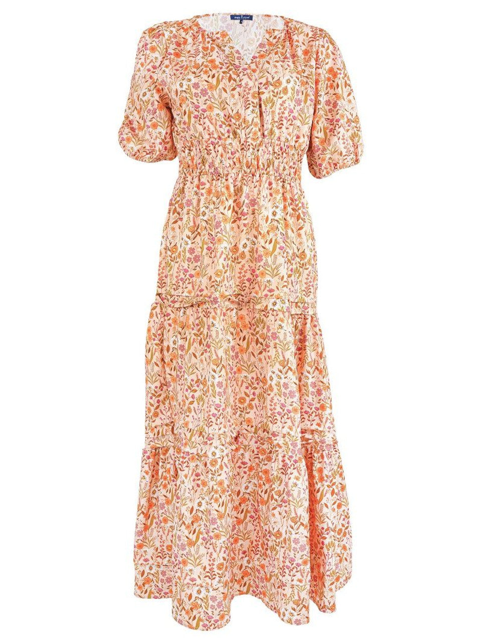 Simply Southern - Tan Floral Field Maxi Dress