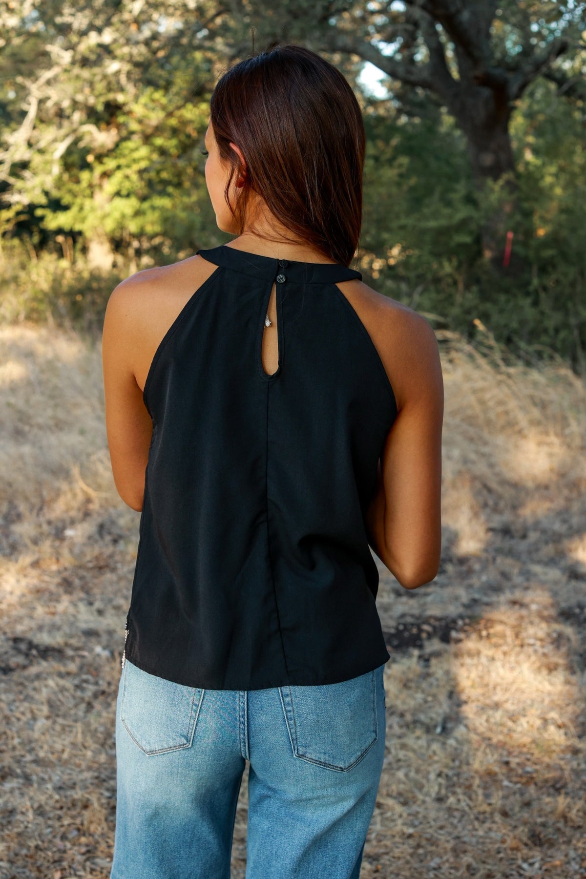 The Rhinestone Cowgirl Top - Black