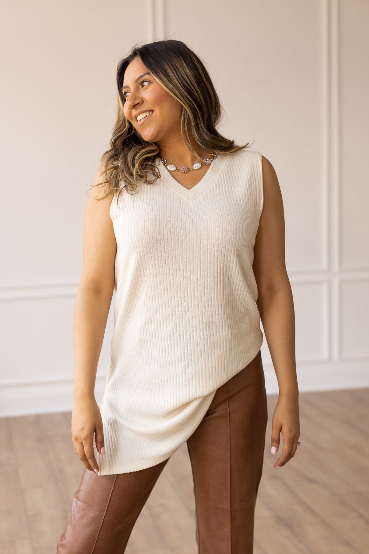 The Kendra Sweater Dress - Cream