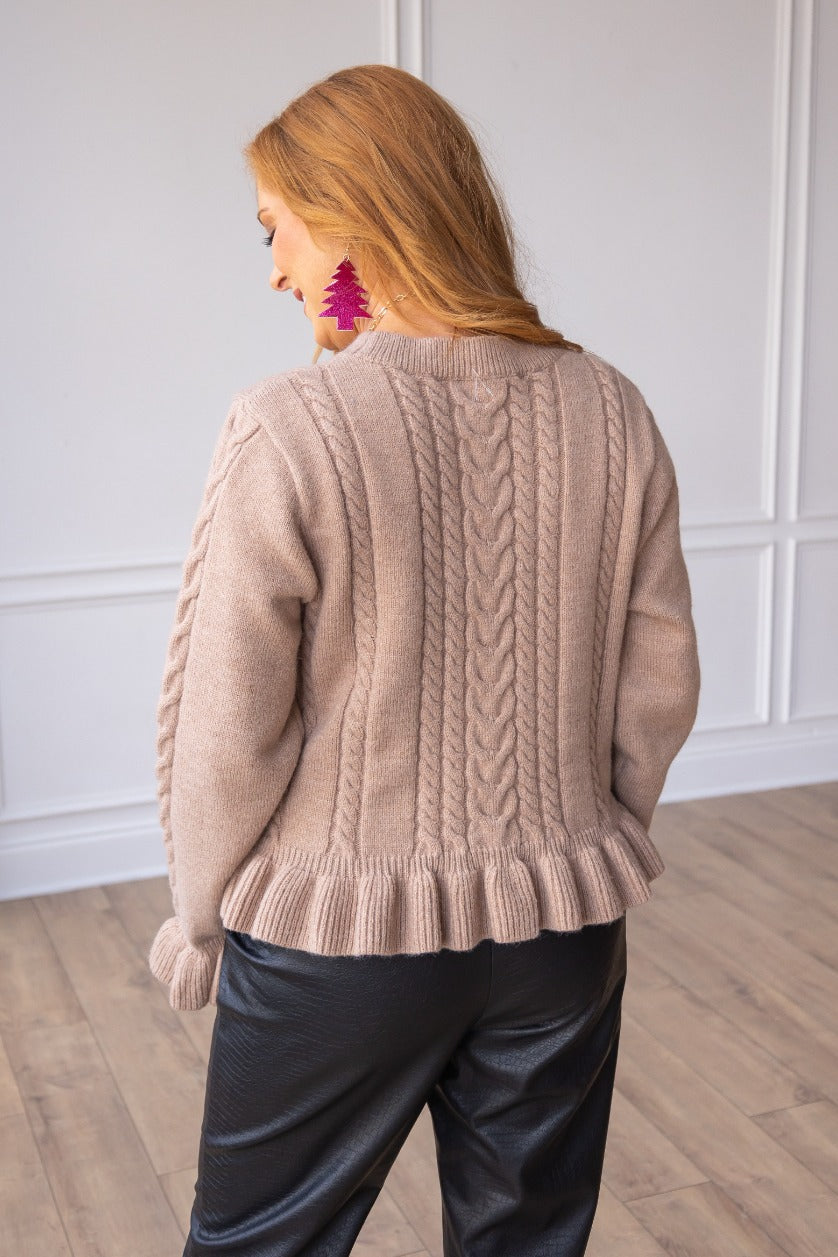 The Cozy Callings Sweater - Tan