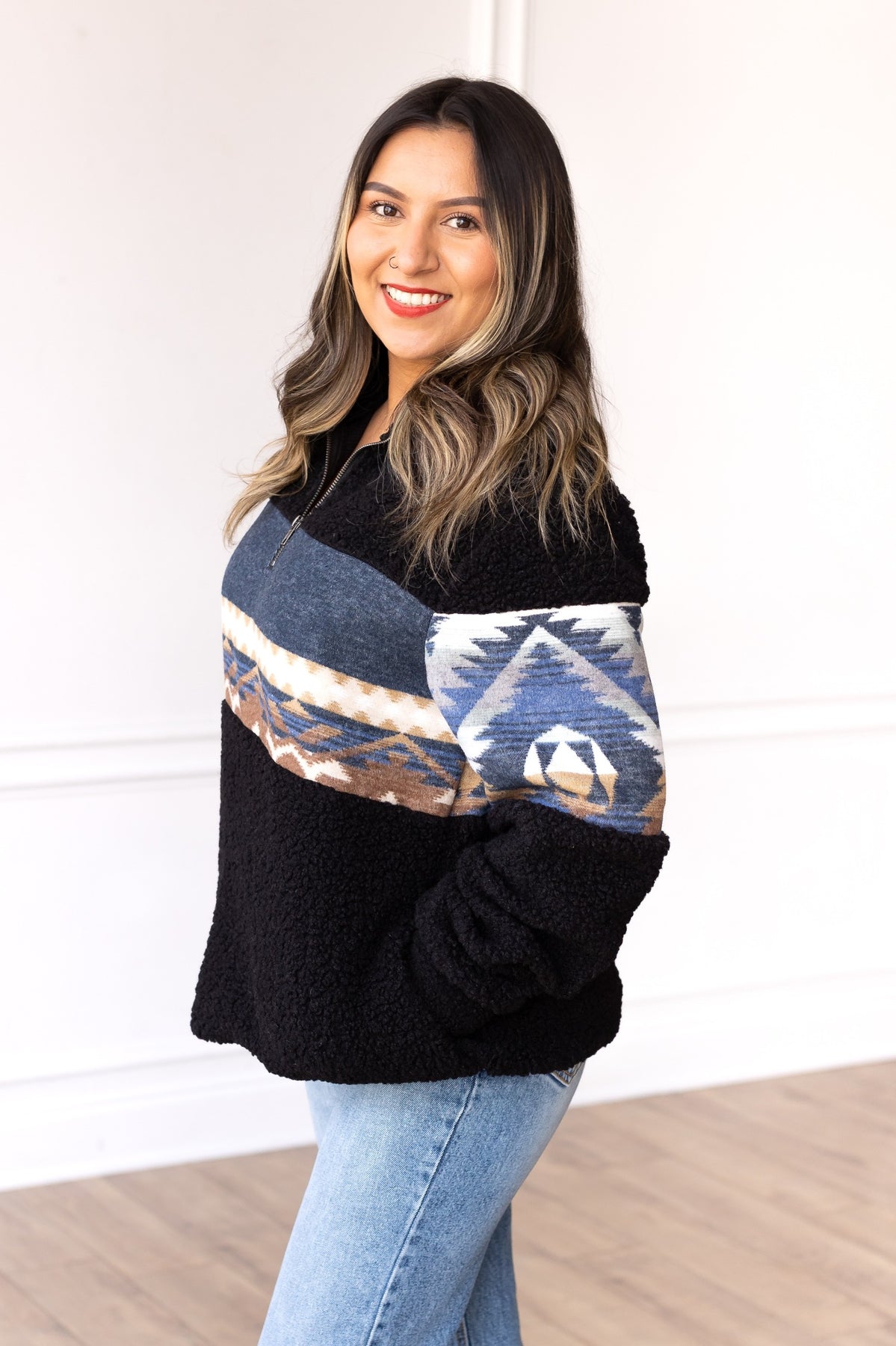 The Mountain Moments Aztec Sherpa Pullover