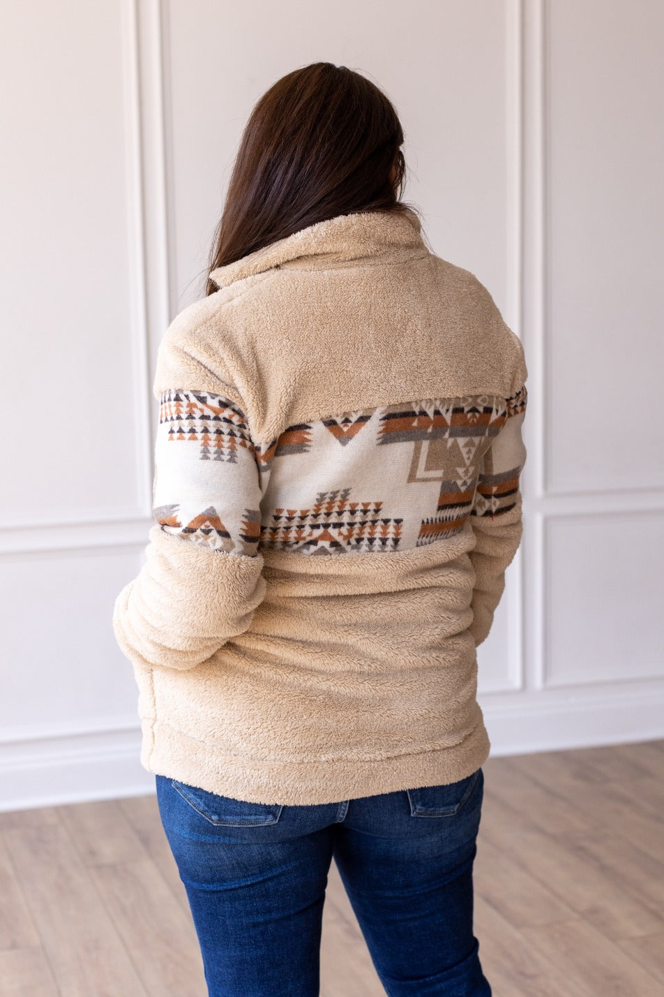 The Alpine Escape Aztec Sherpa Pullover