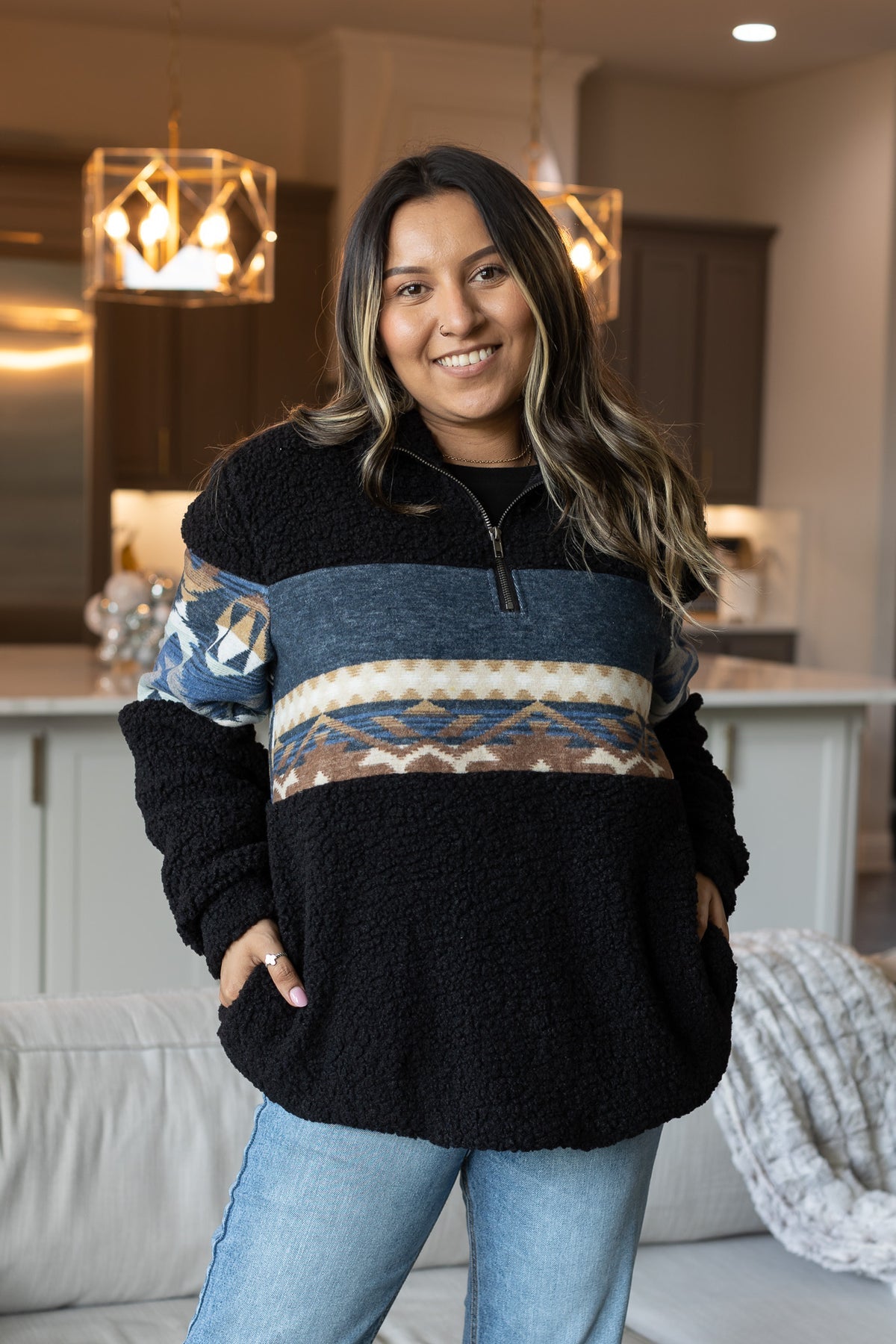 The Mountain Moments Aztec Sherpa Pullover