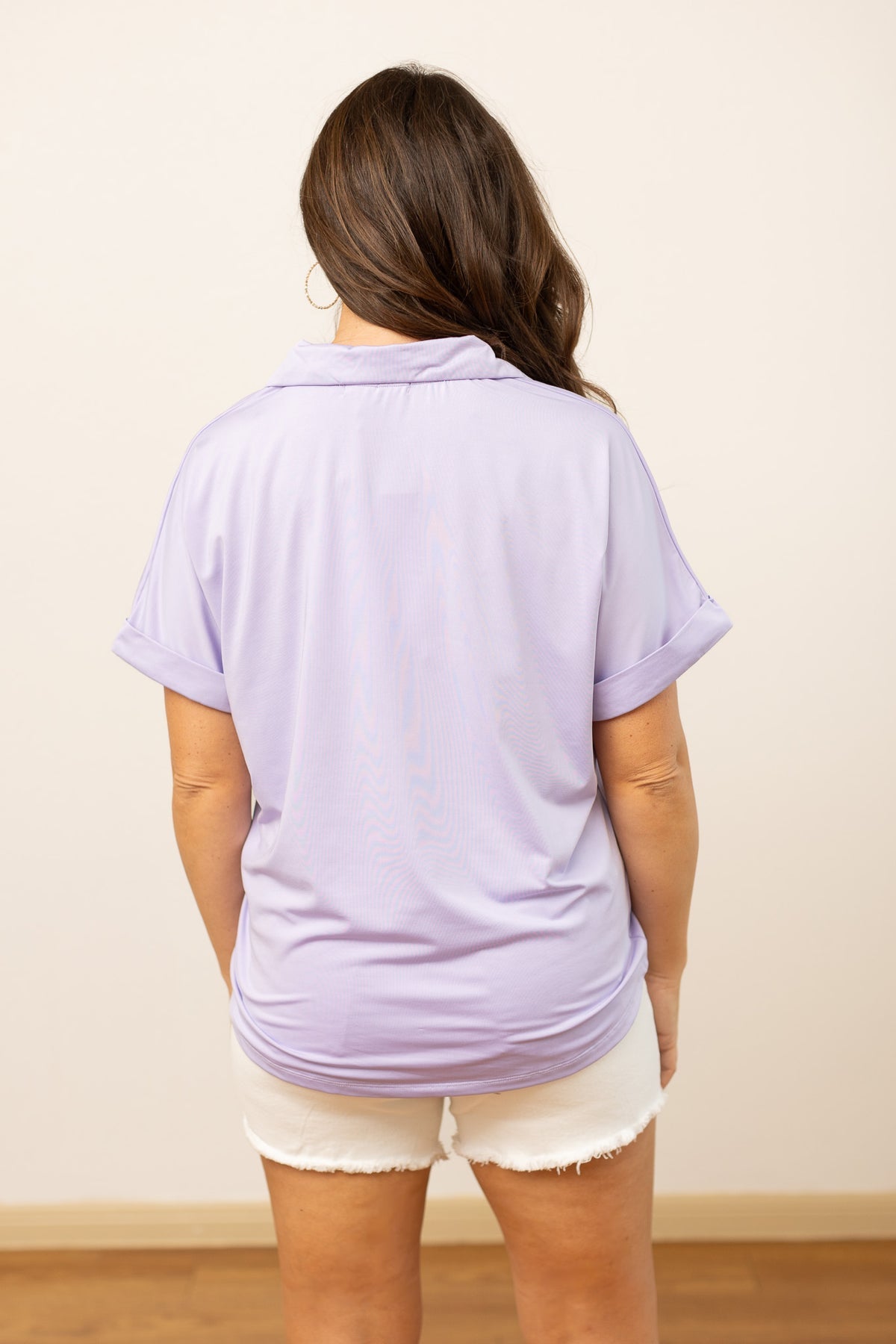 The Cara Collared Top - Lavender