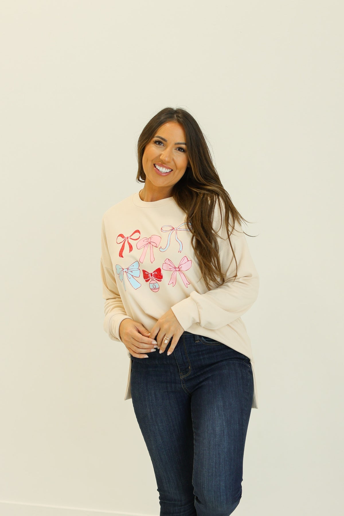 The Holiday Bows Microfleece Sweatshirt