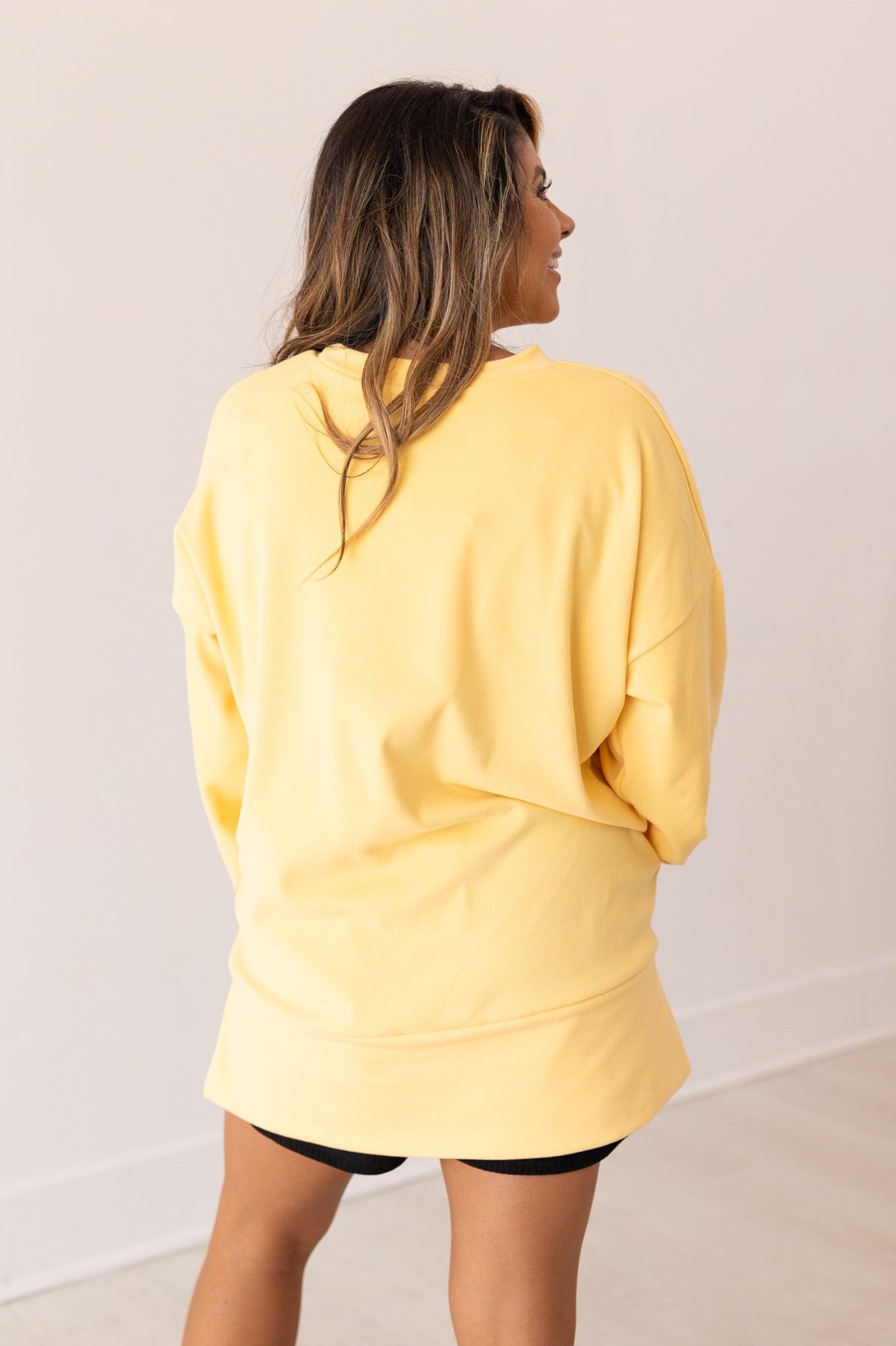 The Brandi Microfleece Sweatshirt - Yellow