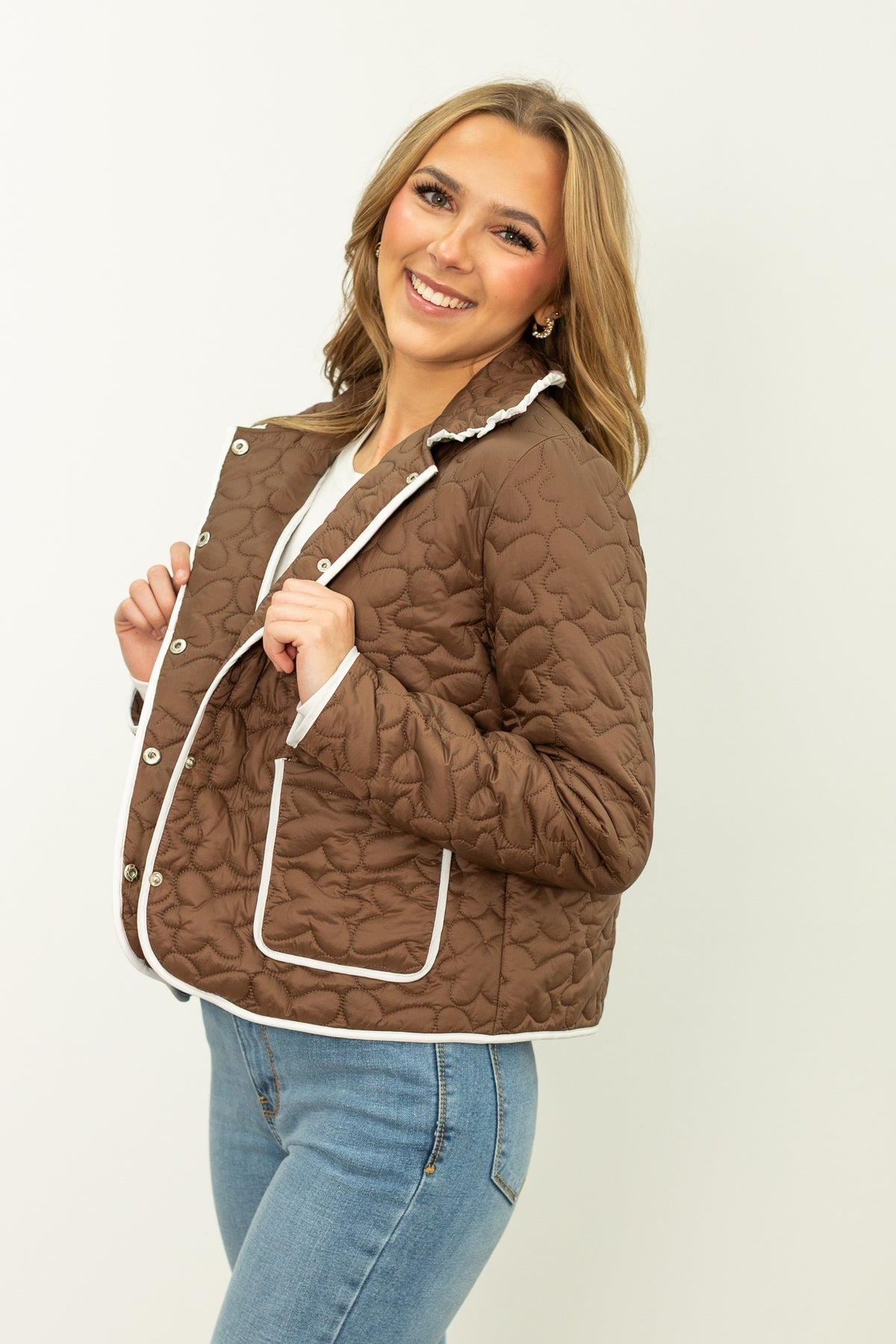The Winnie Quilted Jacket - Brown