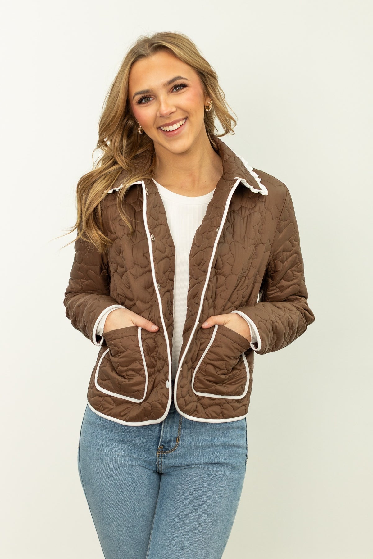 The Winnie Quilted Jacket - Brown